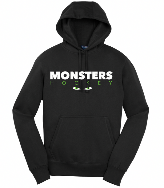 Monsters Hockey W/Eyes Youth Black Hoodie